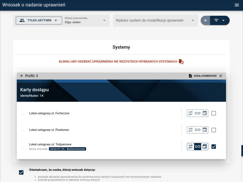 Zarządzanie Uprawnieniami Screen z systemu